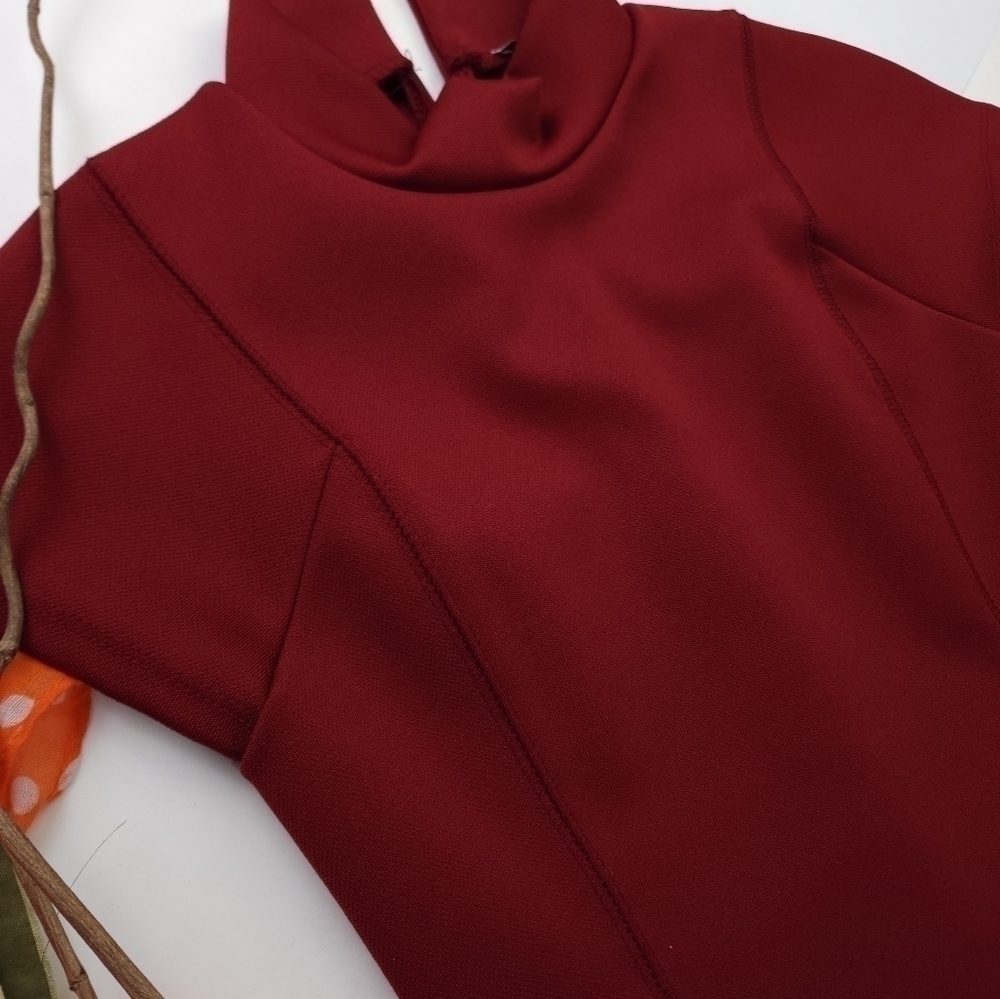 Zara Collection Body Contour Red Dress Sz S - Picture 4 of 16